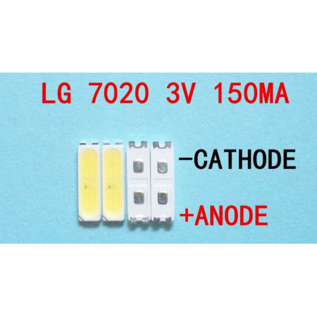 Светодиод LED 7020 3V (1W) для ремонта подсветки телевизоров